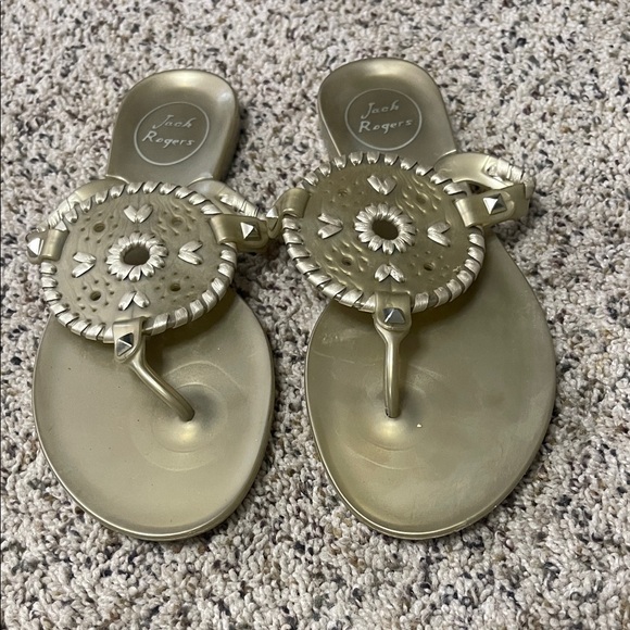 Jack Rogers Shoes - Jack Rogers Metallic Gold Sandals
